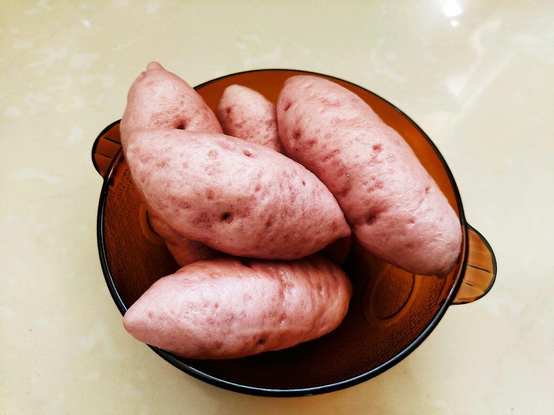 逼真“”紫薯”豆沙包