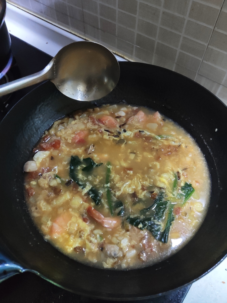 胶东海鲜疙瘩汤的做法