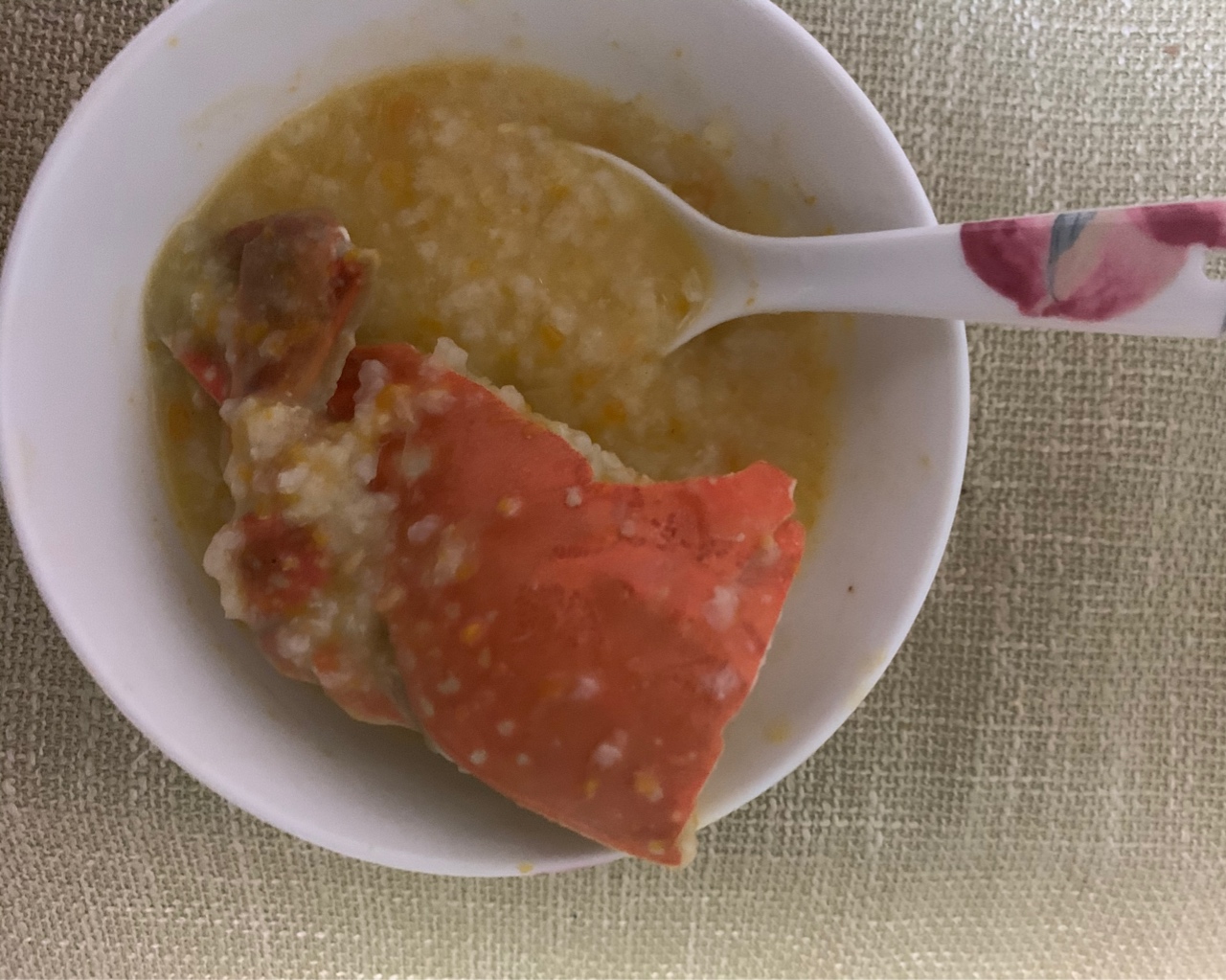 梭子蟹虾干南瓜粥的做法