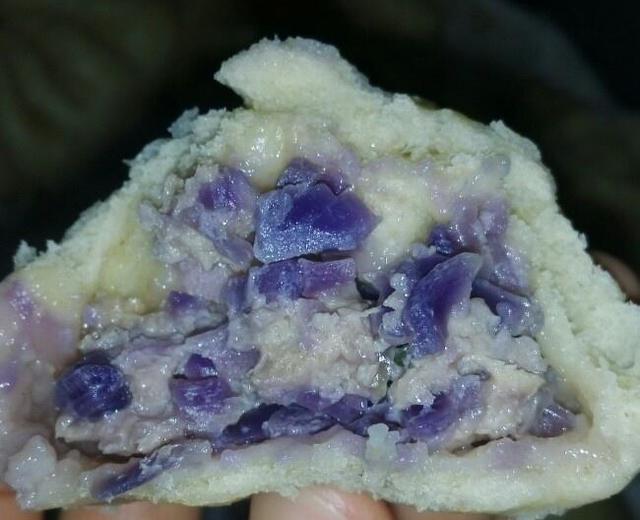 紫甘蓝肉馅包子的做法