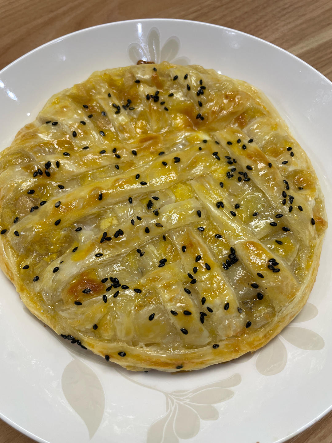 手抓饼的花样吃法：香蕉芝士派