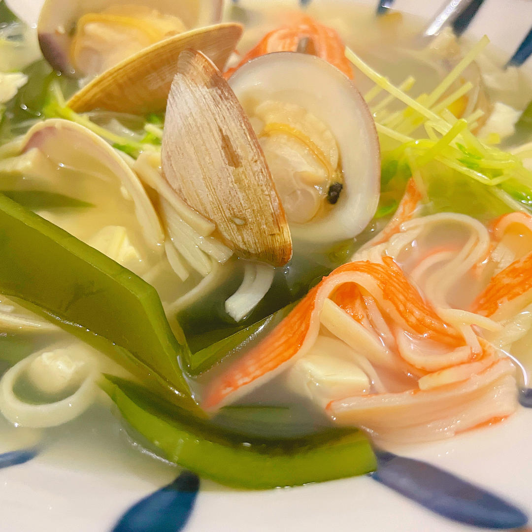 养生•减肥：海鲜味增汤的做法