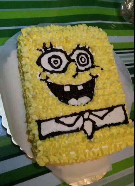 海绵宝宝奶油蛋糕