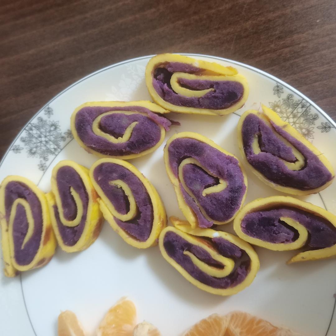 紫薯鸡蛋卷