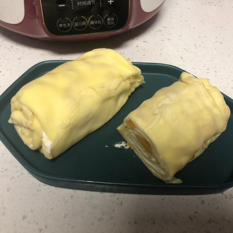 千层毛巾卷，原味、抹茶、巧克力三种口味