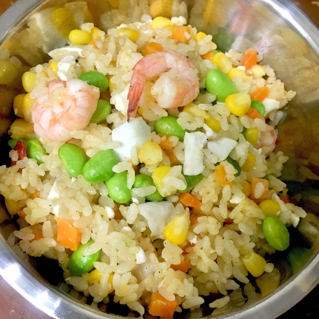 好吃到爆的虾油虾仁咸蛋炒饭