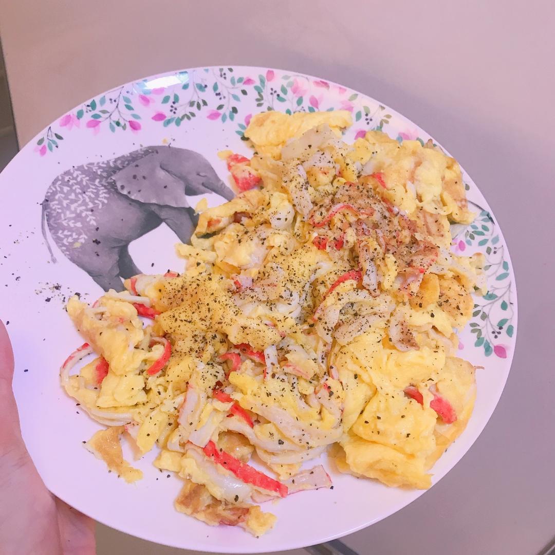 蟹柳滑蛋！鲜嫩到爆！
