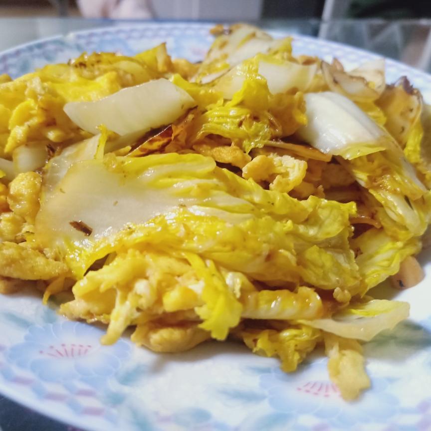 娃娃菜炒鸡蛋的做法