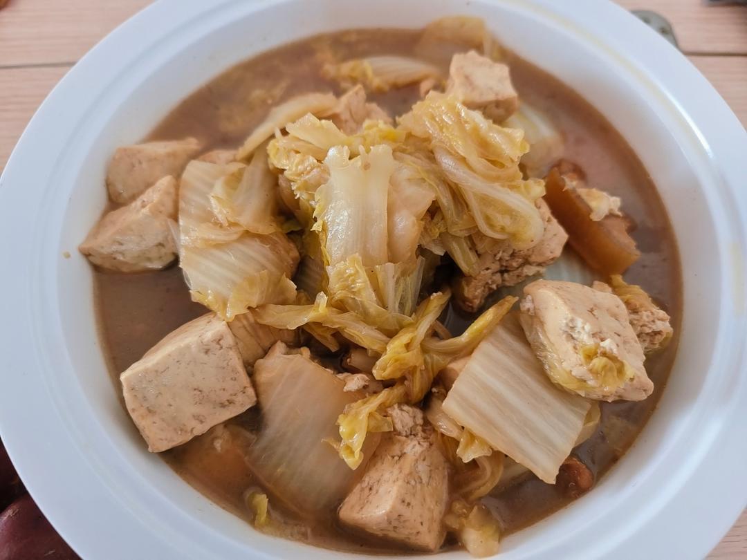 冬季最爱的家常菜！大白菜炖大豆腐或干豆腐