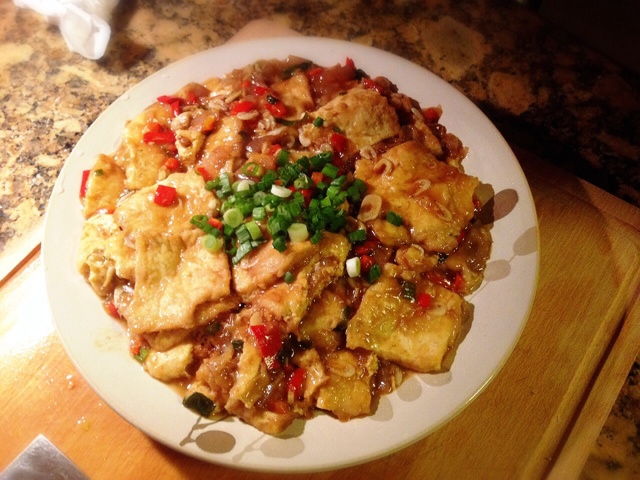 呛香虾皮锅塌豆腐