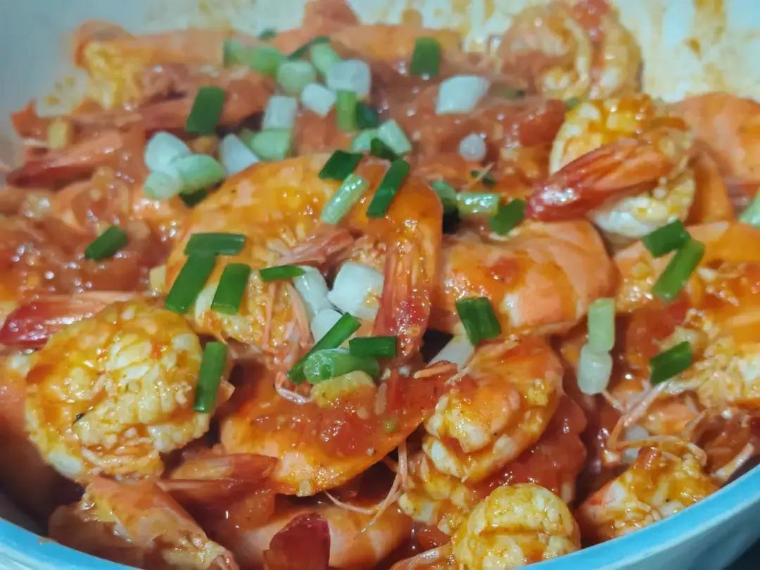 小朋友追着要吃的🍅番茄虾仁