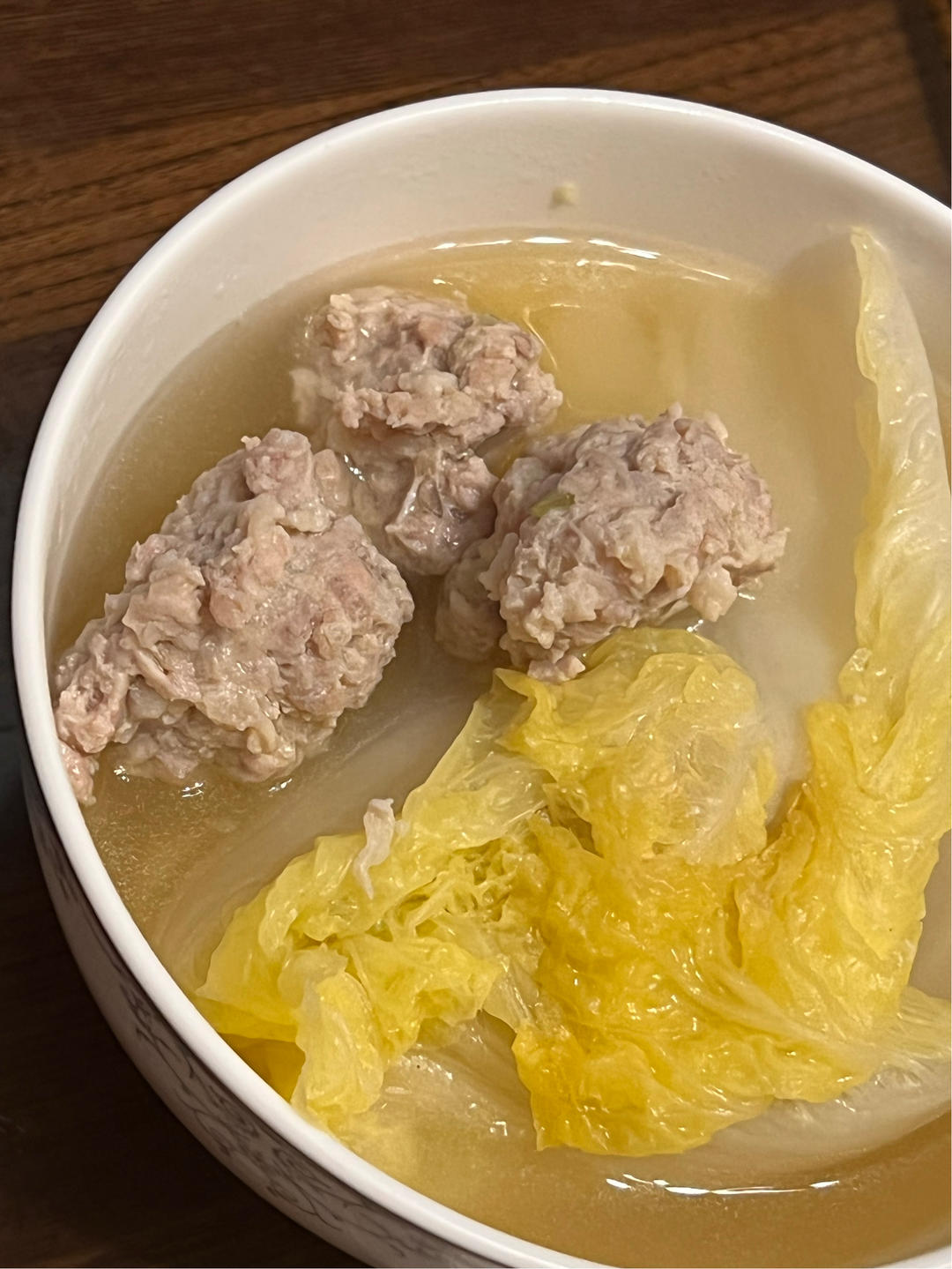 冬日保暖白菜丸子汤