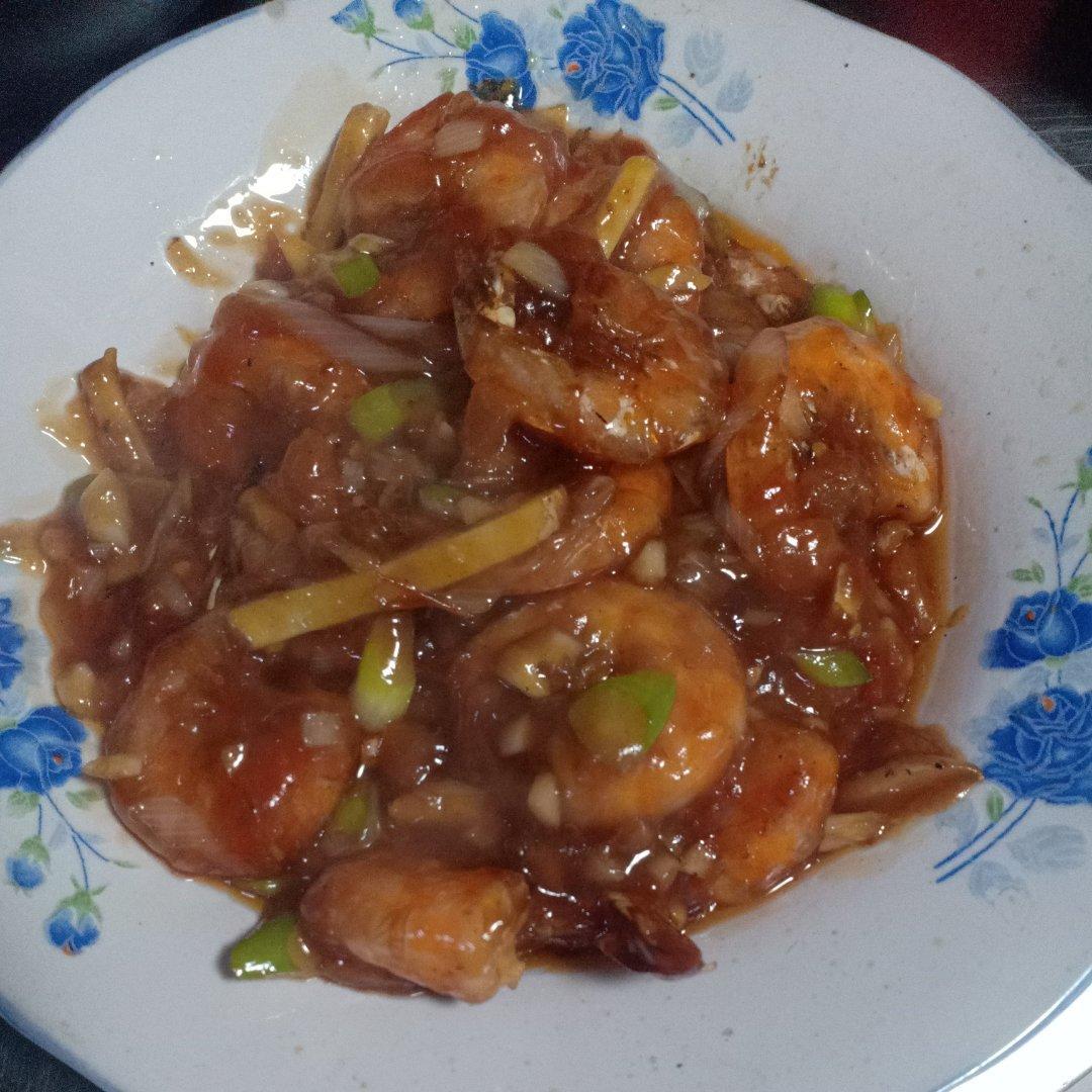 吮指酸甜油焖大虾（糖醋大虾）