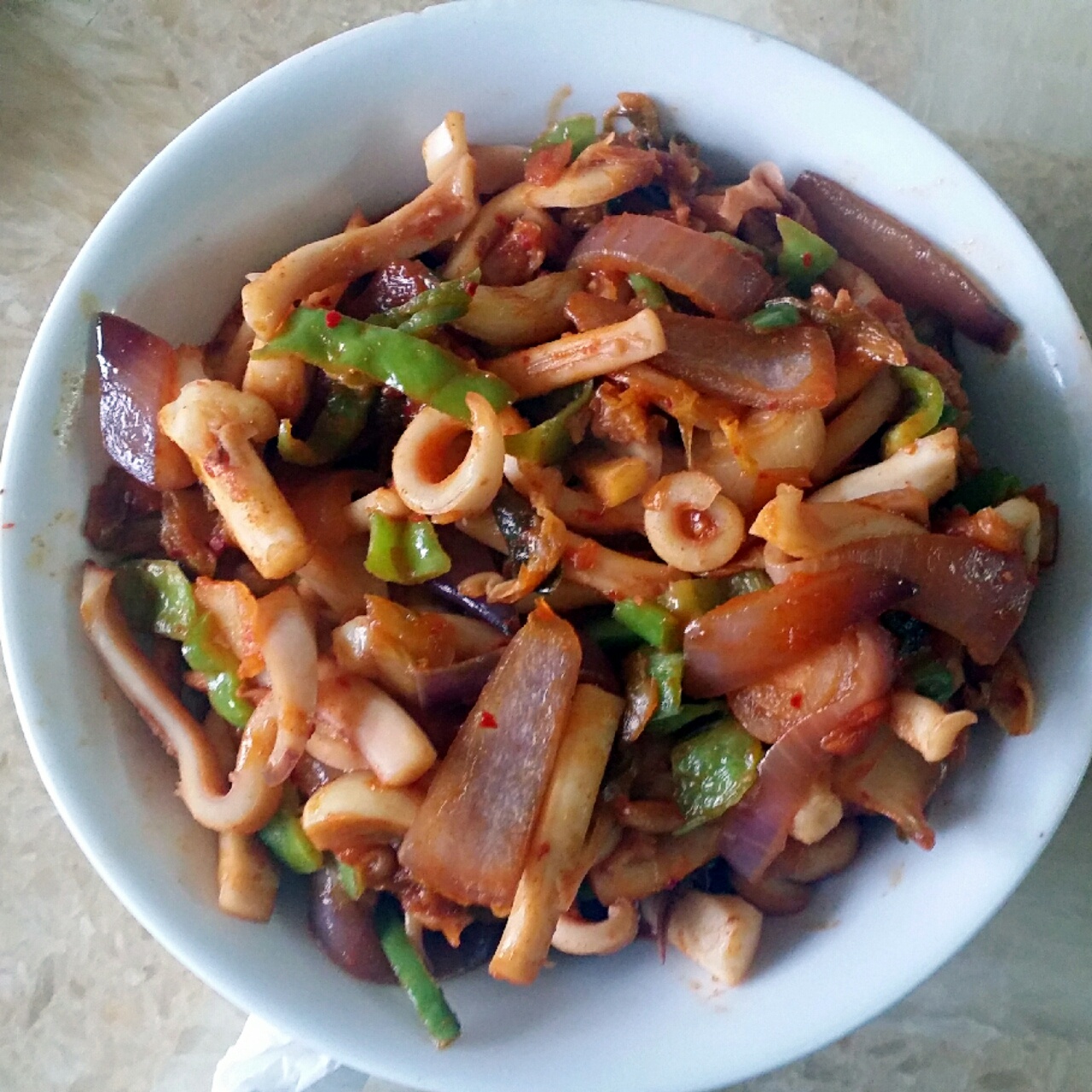 辣白菜炒鱿鱼