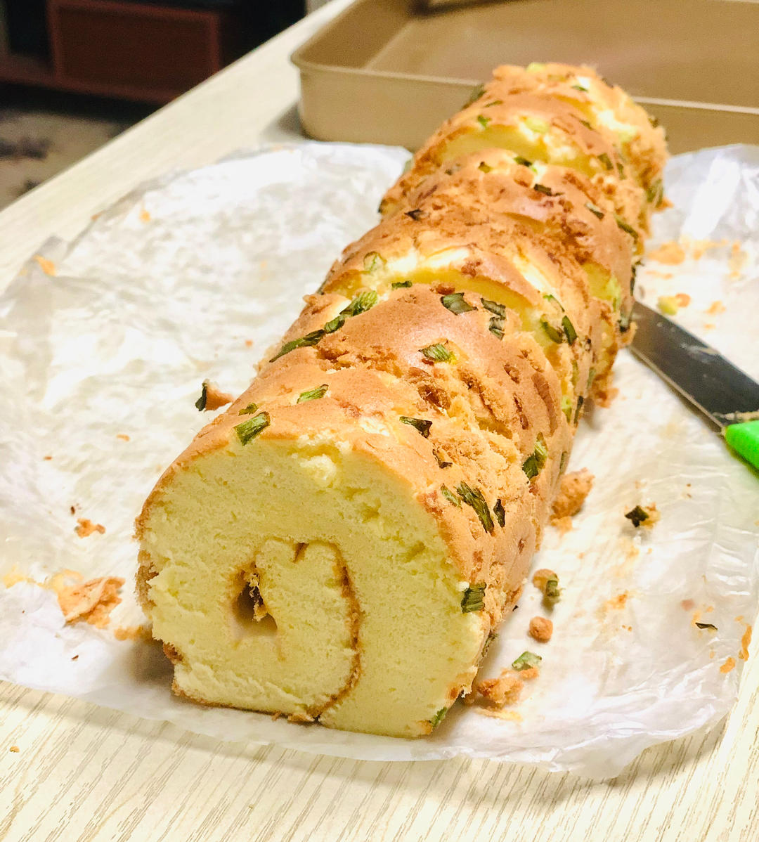 香葱肉松卷 蛋糕卷-无敌美味