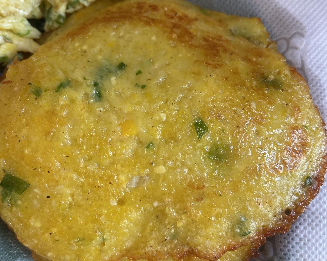 葱香玉米浆饼