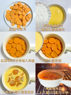 红薯烤蛋奶（无油无糖）❗️奶香软糯/宝宝辅食的做法 步骤2