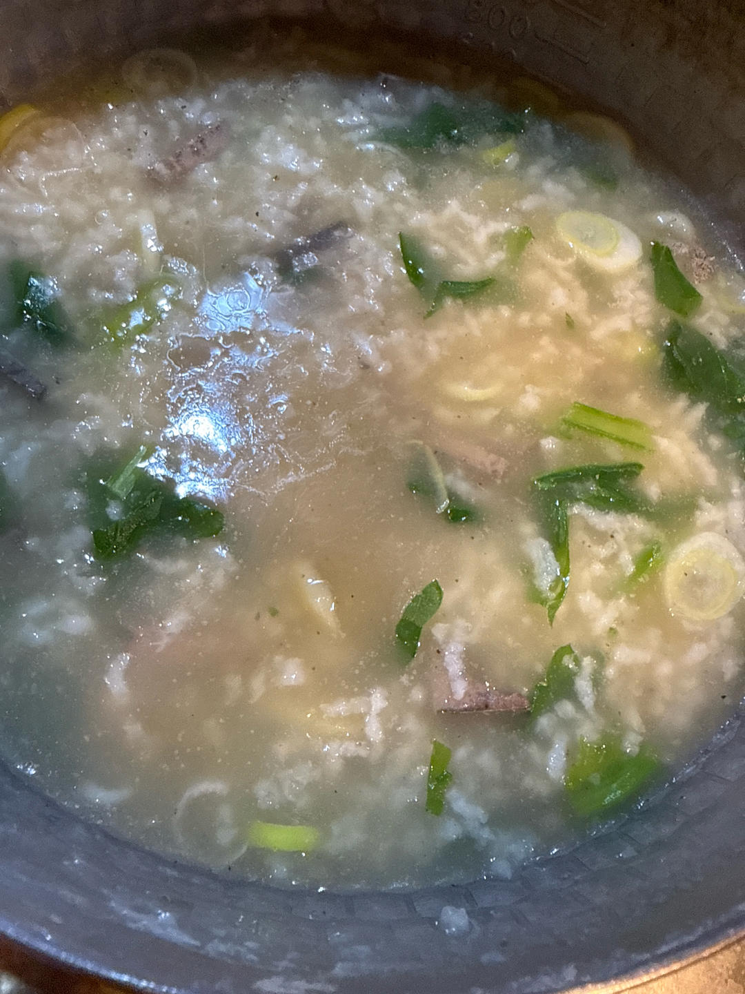 生滚青菜猪肝粥