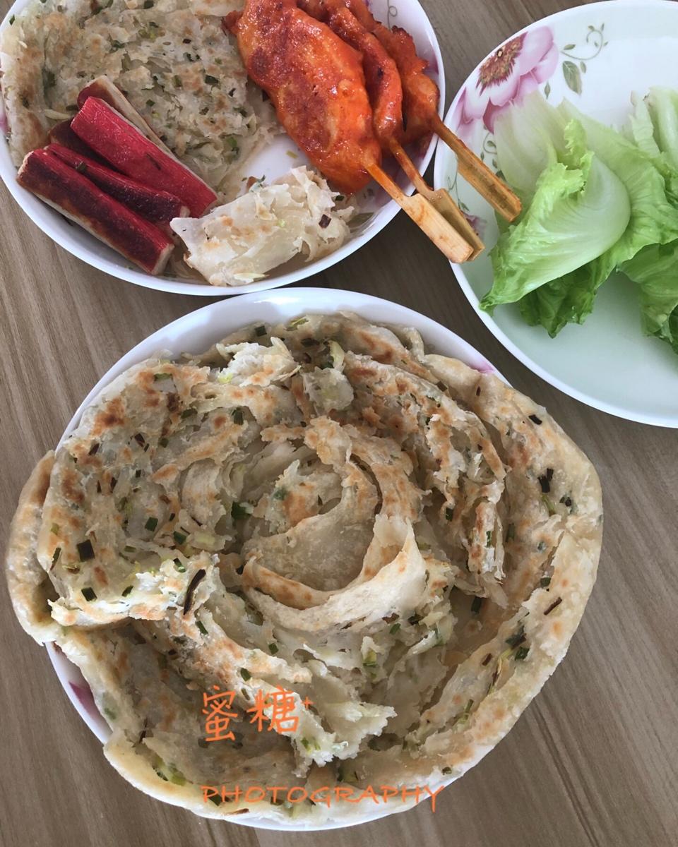 层薄如纸外酥内软的手抓饼&葱油饼