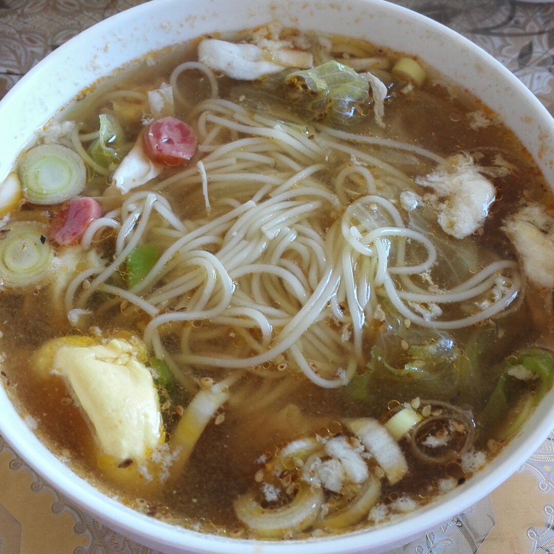 小葱麻油酱油面