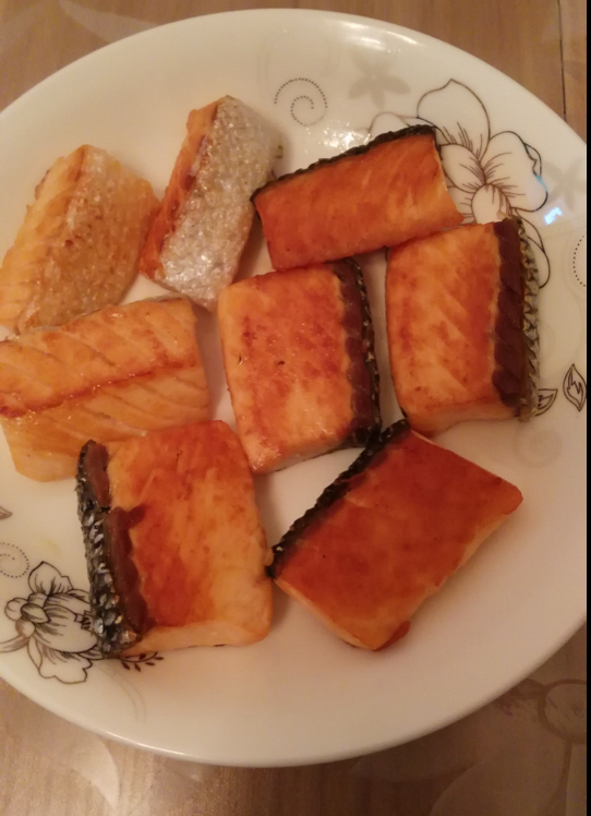 和风早餐——盐煎三文鱼