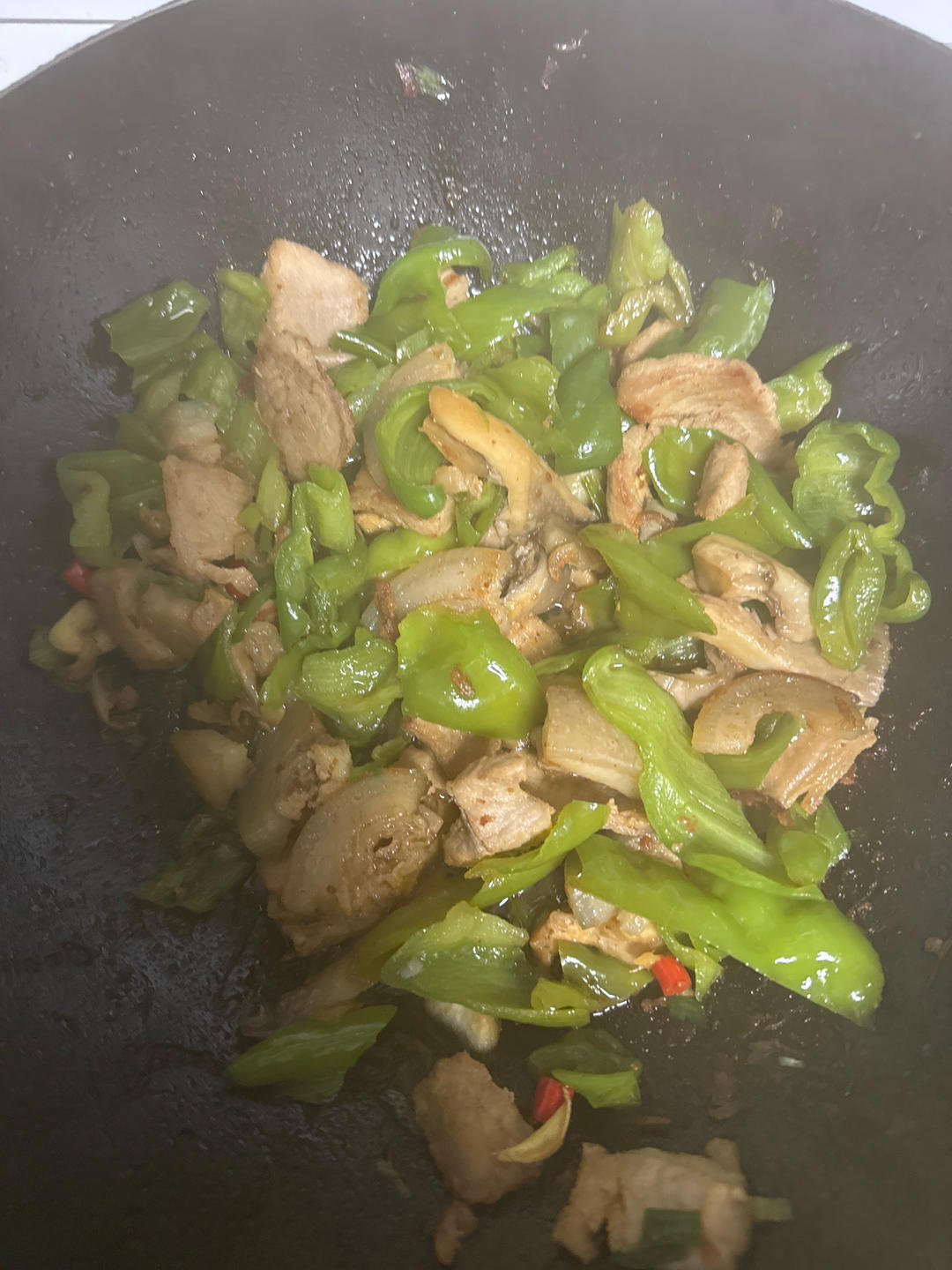 平菇炒肉片