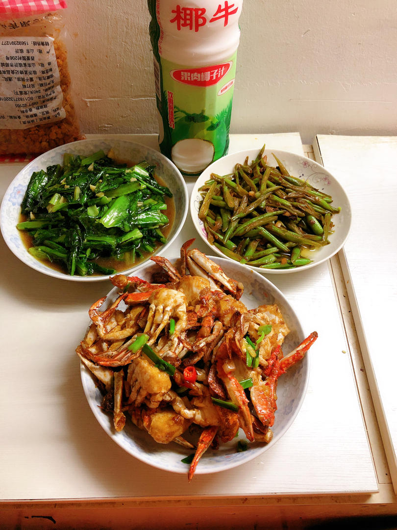吮指辣炒花蟹