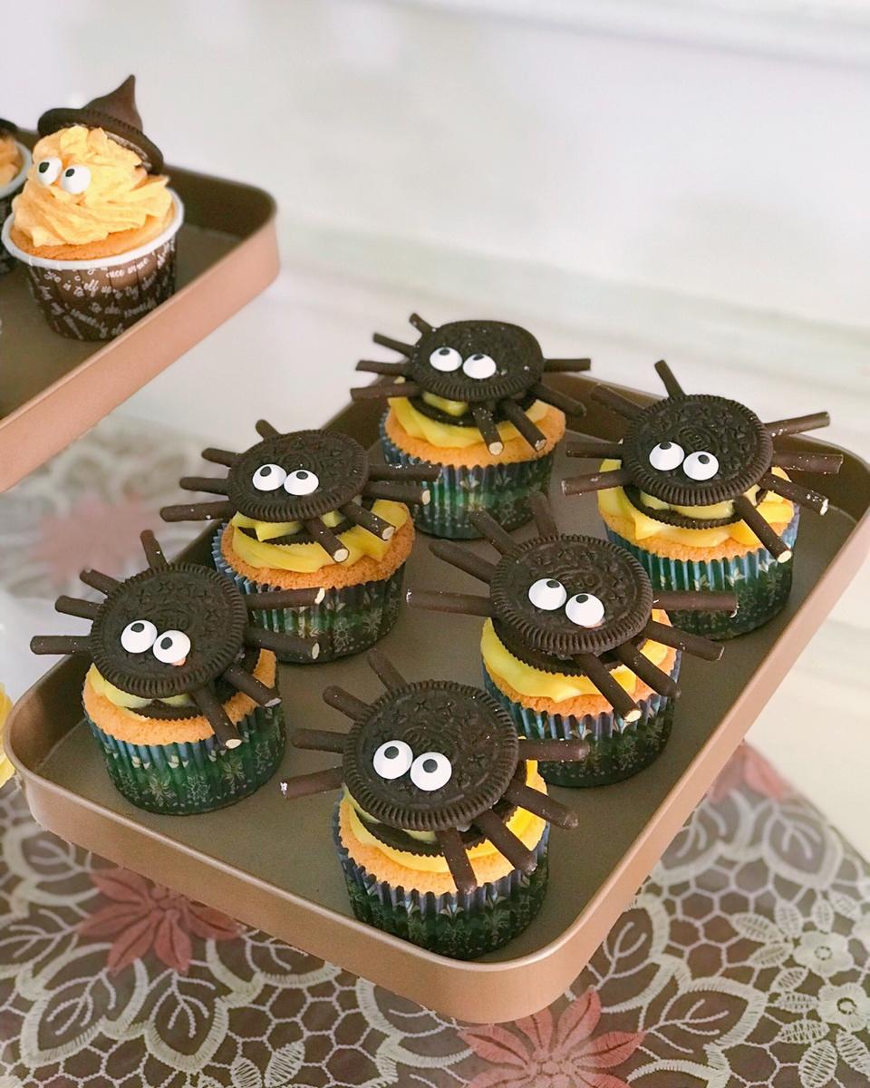 万圣节的蜘蛛杯子蛋糕 🕷️Spider cupcakes