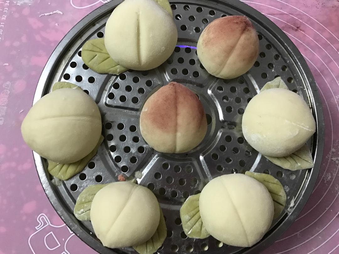 寿桃馒头（水蜜桃馒头）