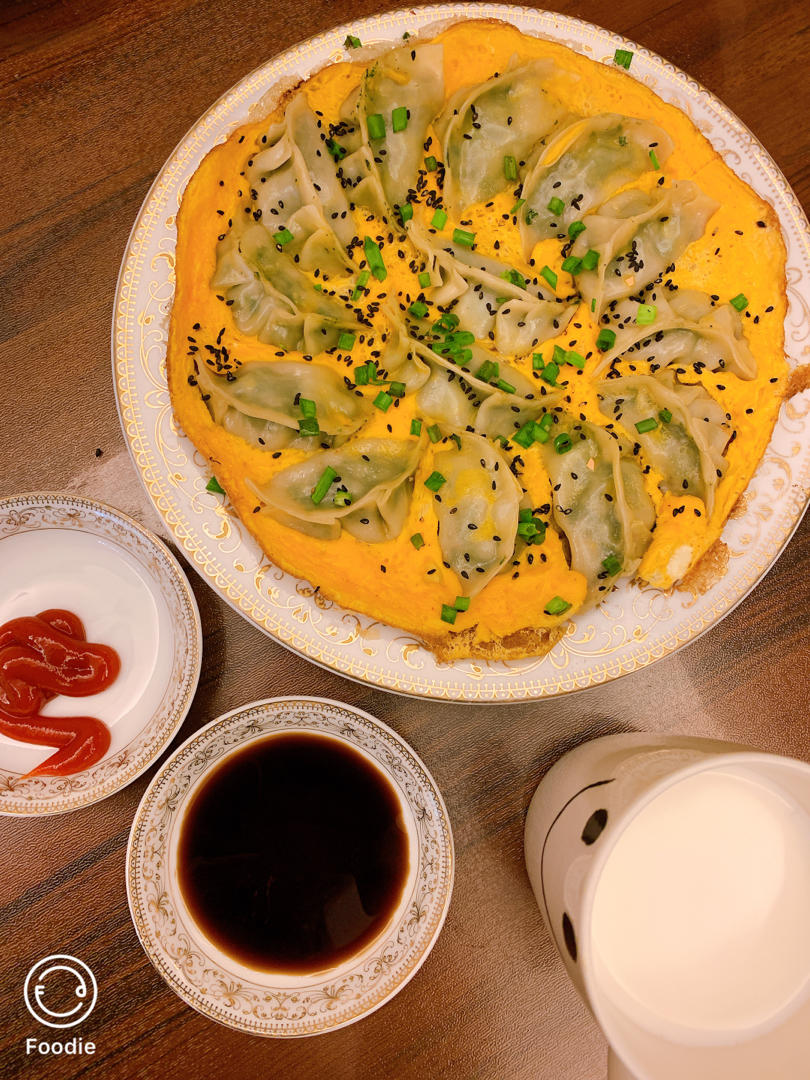 现包现煎抱蛋煎饺&附煎饺的包法