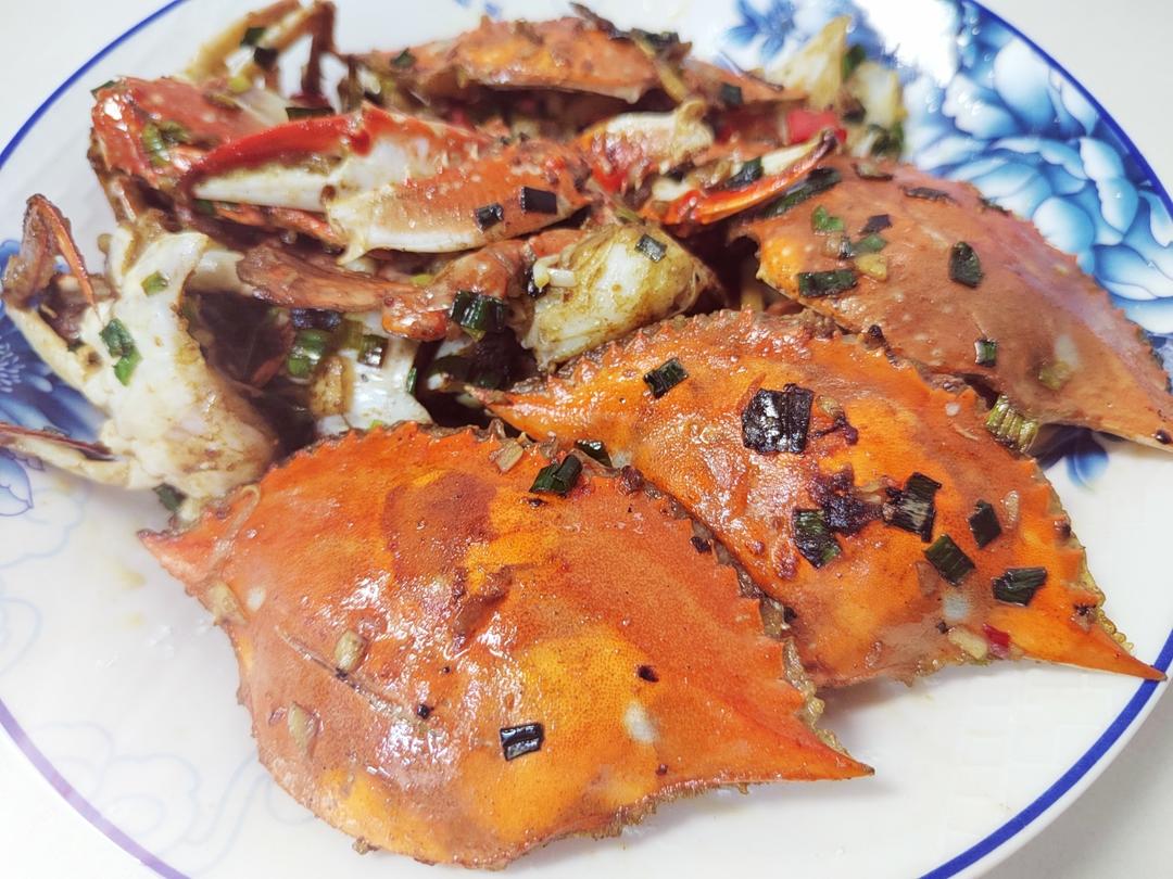 姜葱梭子蟹-好吃，和饭店味道一样样
