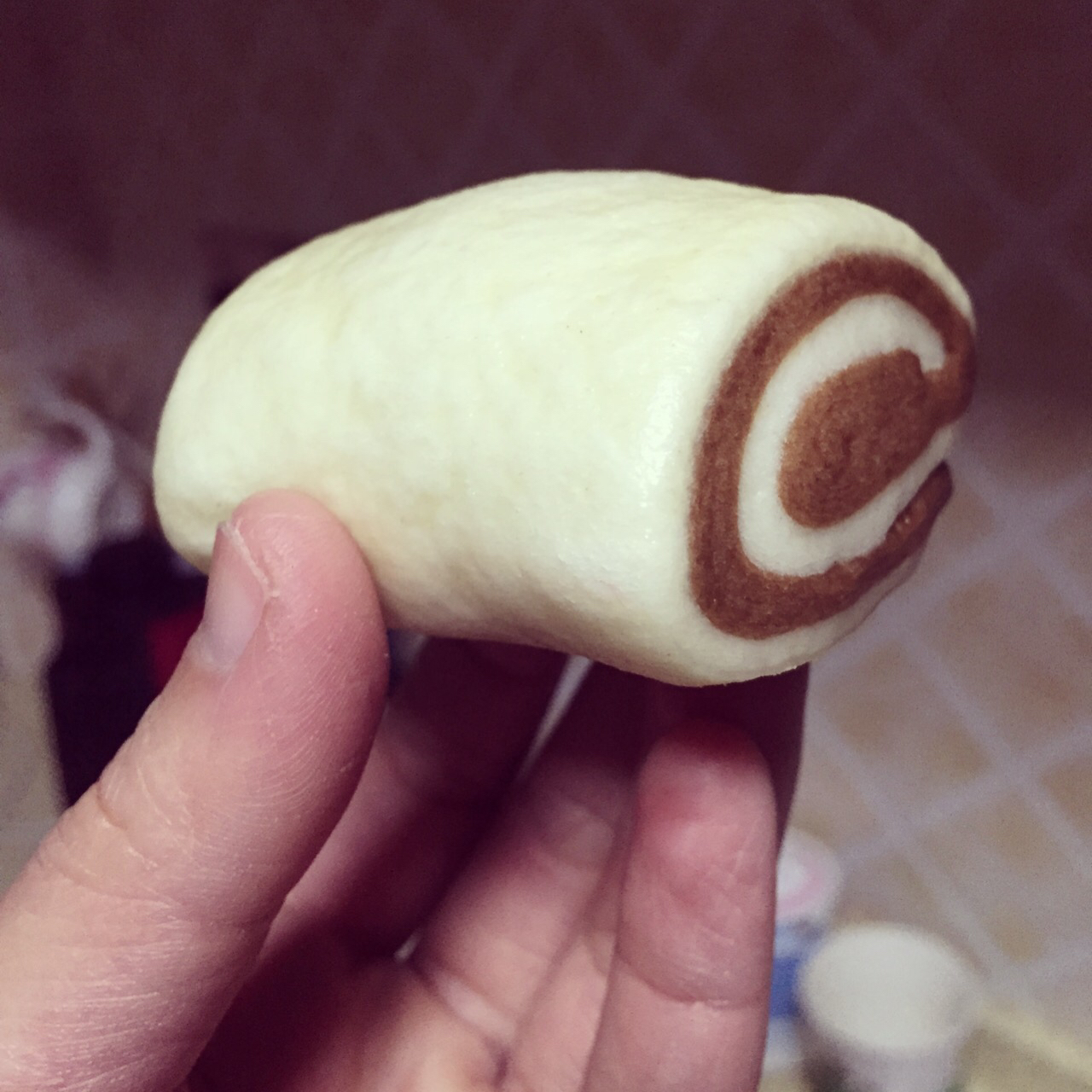 可可双色馒头