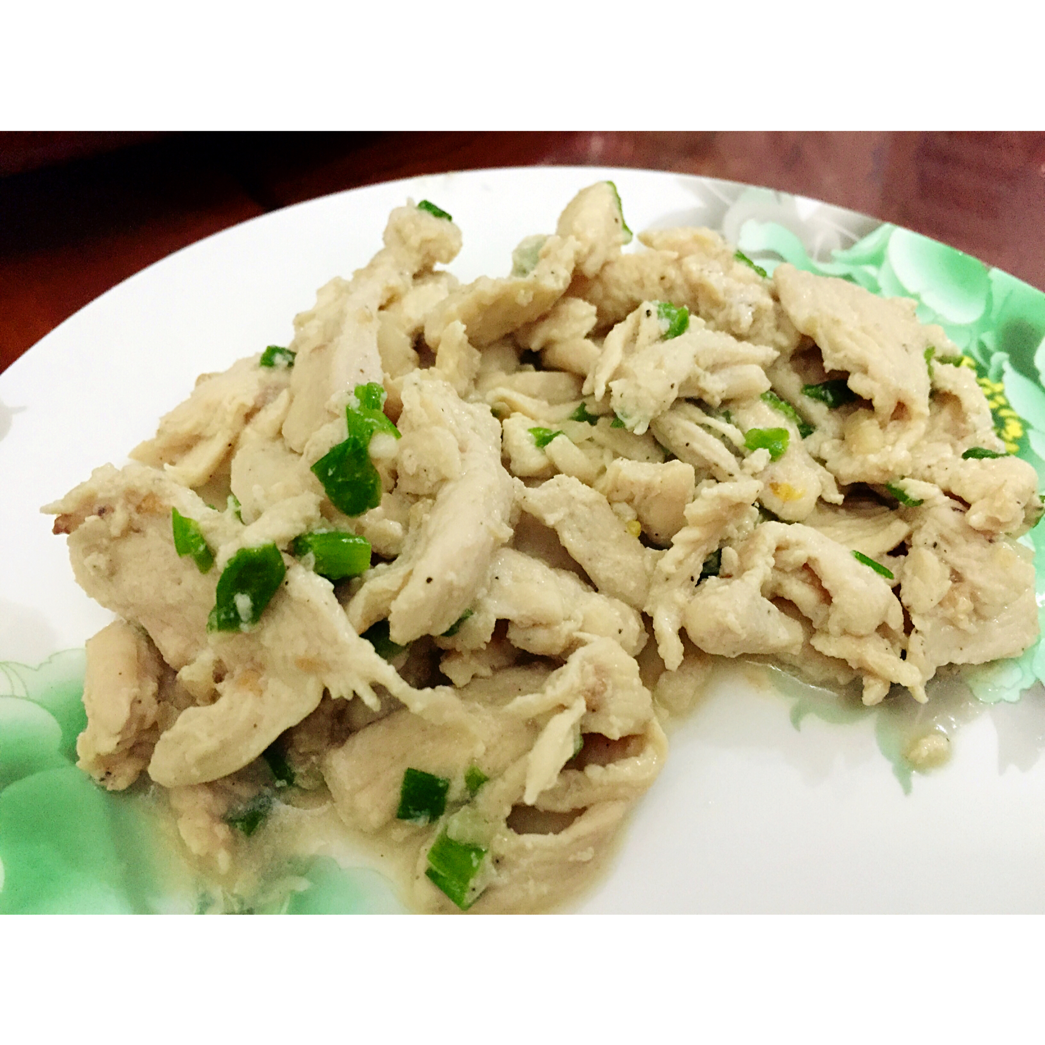 橙香葱花鸡片