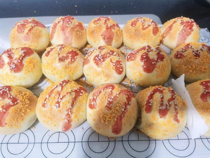 一口一个❗️巨好吃‼️「拉丝」黄金芝士肉松面包