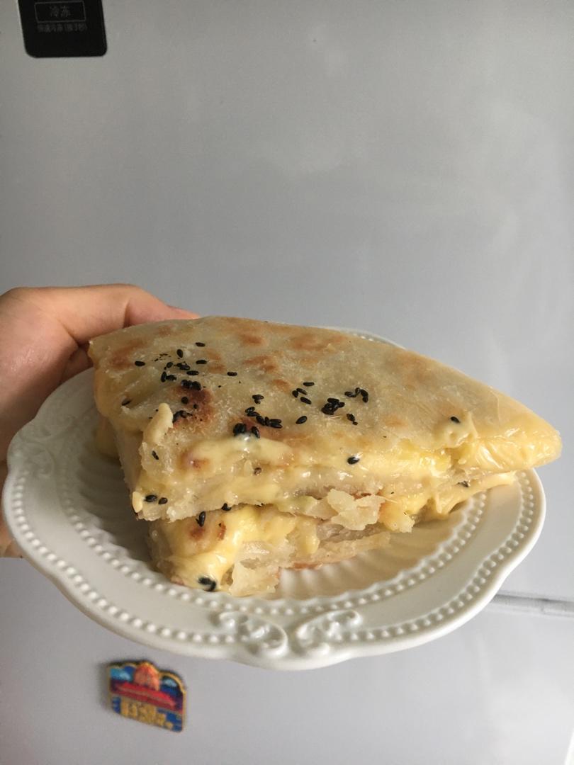爆浆芝士榴莲饼
