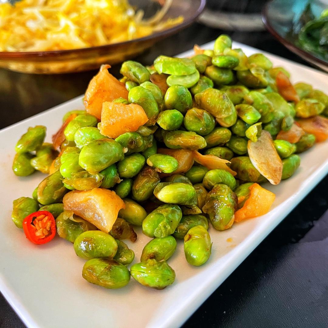 毛豆炒萝卜干