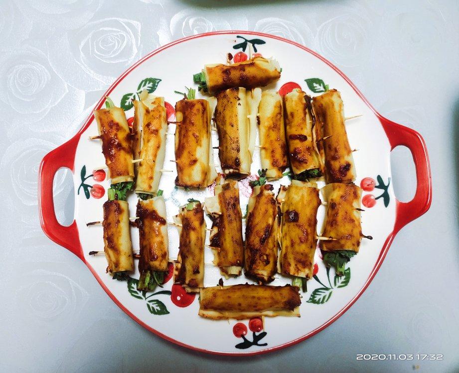 烤干豆腐卷『空气炸锅』东北小烧烤