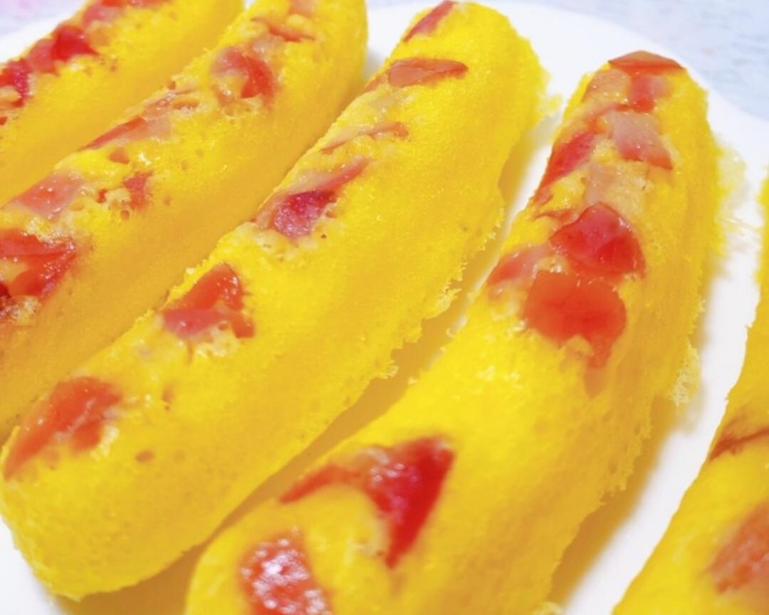 宝宝辅食:樱桃手指蛋糕的做法