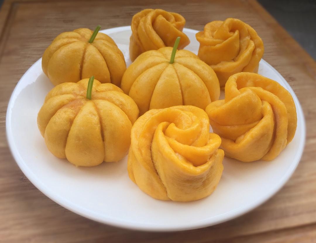 玉米花_lush做的南瓜馒头