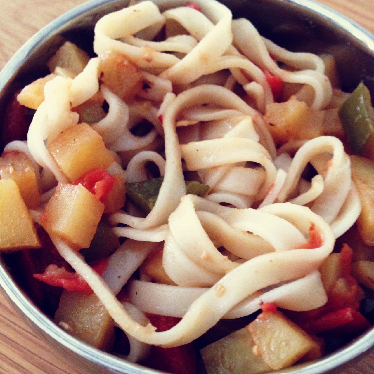 土豆青椒西红柿面