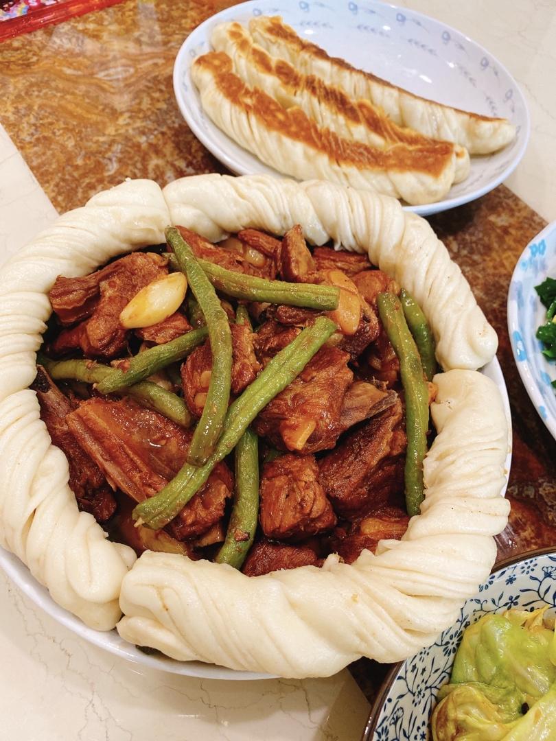 扁豆排骨焖卷子，内附卷子的详细做法