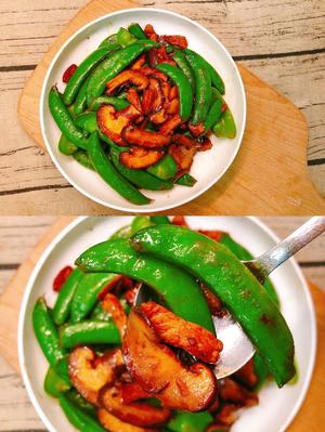 香菇炒豌豆㊙超级开胃的下饭菜~的做法 步骤5