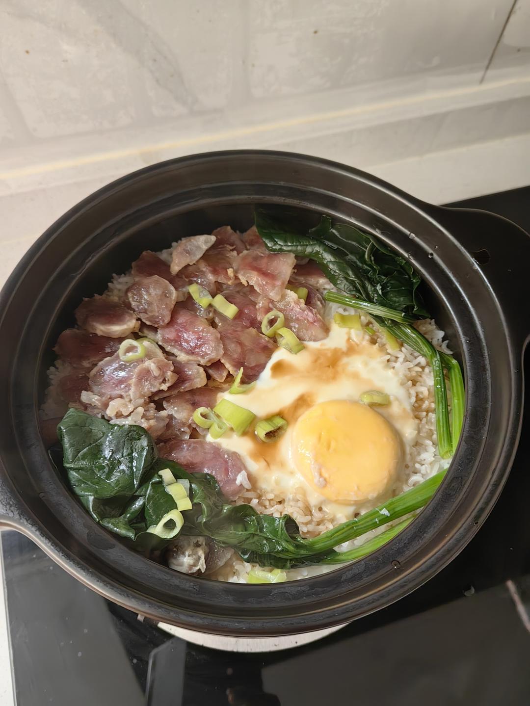 香喷喷的🍲腊肠煲仔饭（砂锅版）超简单神速