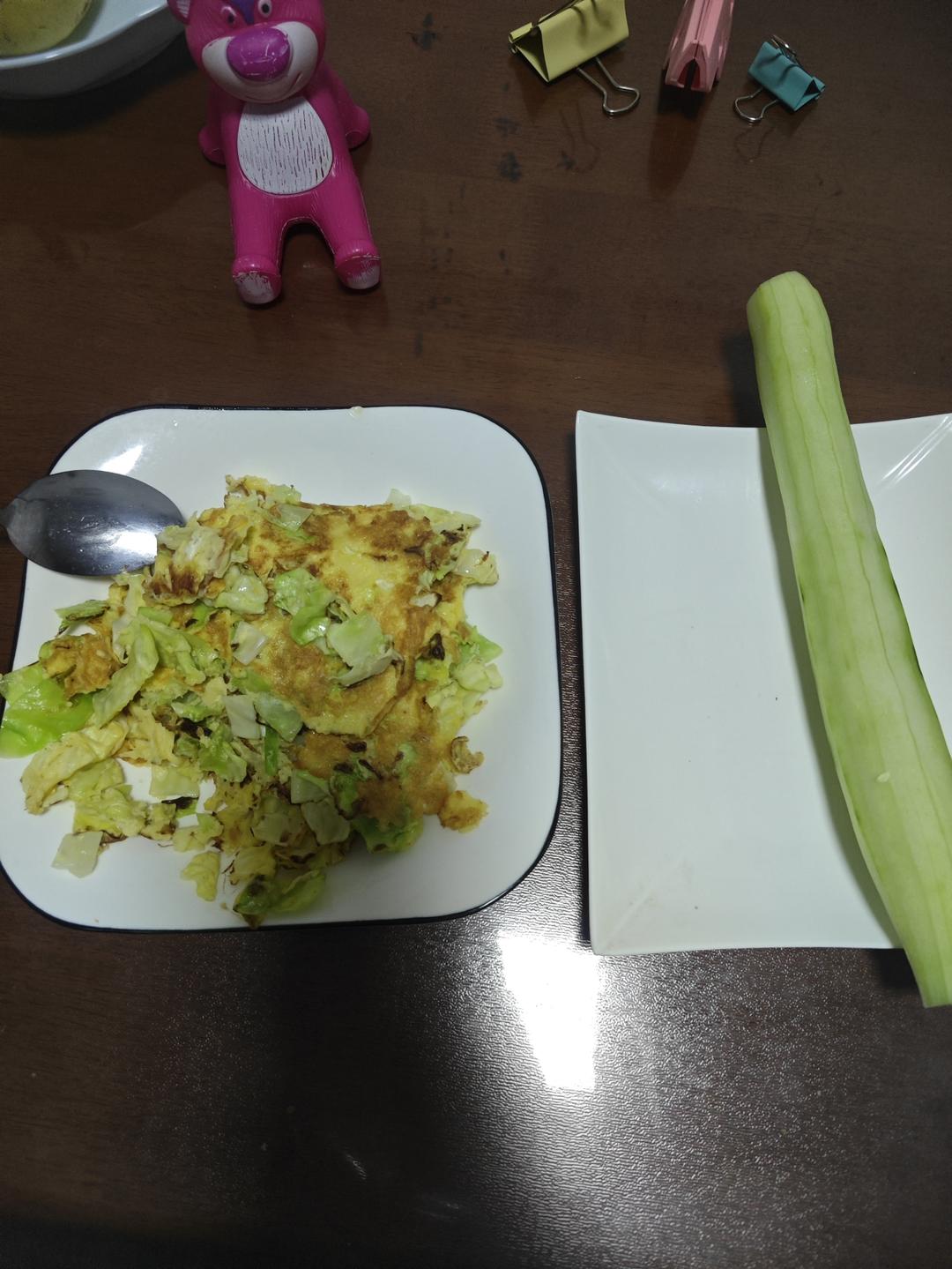 🔥一人食｜低卡减脂包菜鸡蛋饼（减肥党必学❗️）