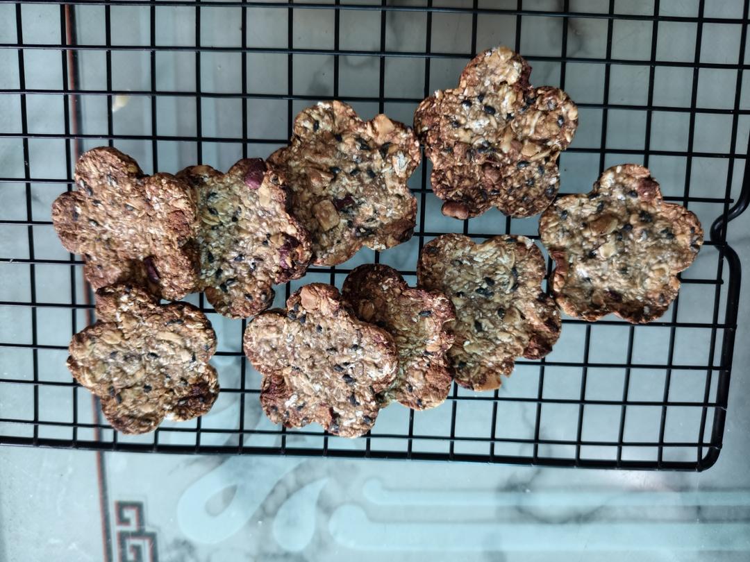 空气炸锅香蕉坚果燕麦饼