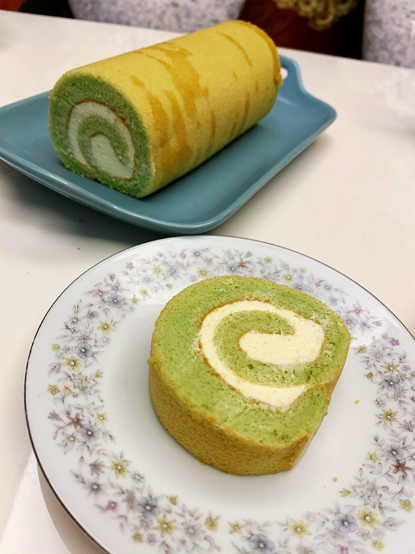 毛巾面蛋糕卷（蝶豆花）