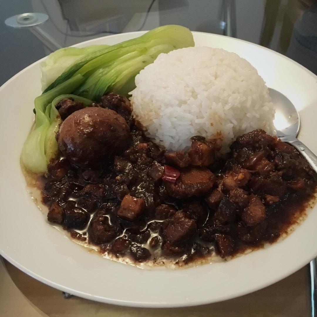 洋葱酥卤肉饭