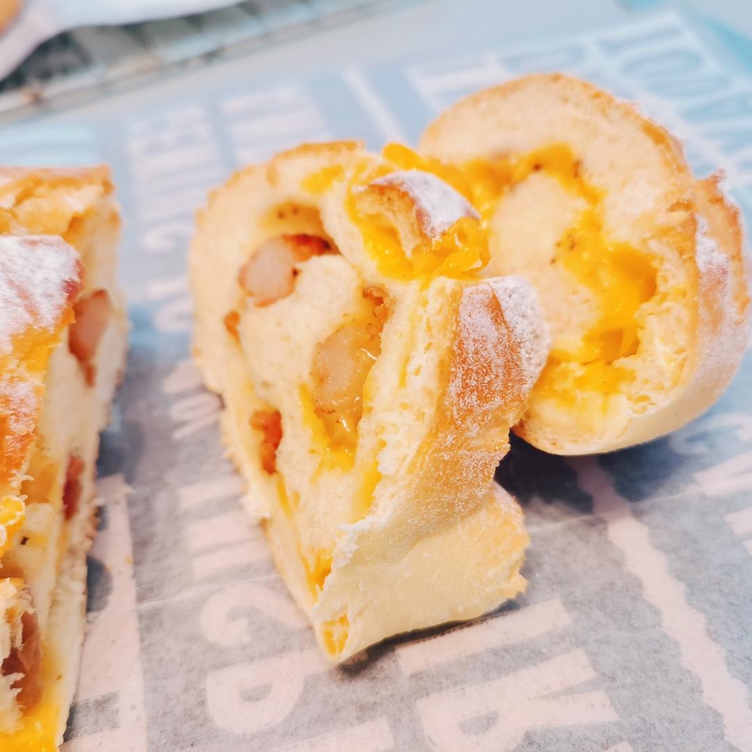 香肠（培根）芝士面包-老面版