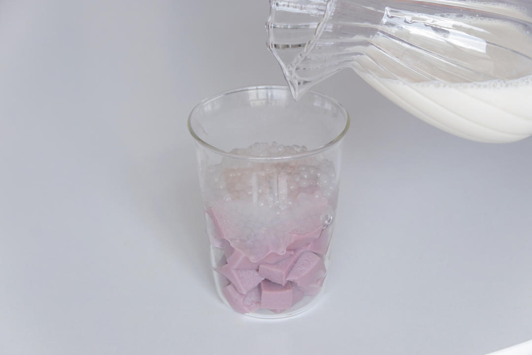 紫薯奶冻西米露