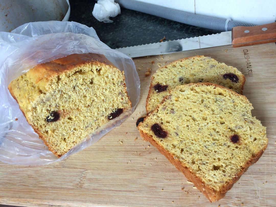 蔓越莓香橙玉米快手面包丨健康·烘焙